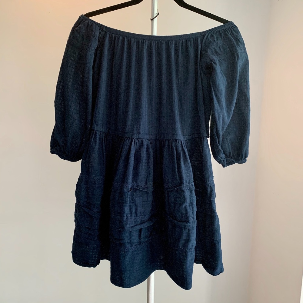 FREE PEOPLE Women's Navy Blue Tunic Size XS